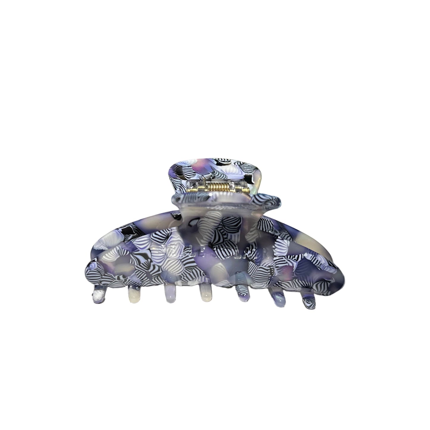 Romina Hair Claw Clip - Dark Indigo Bloom - 8 x 4 cm
