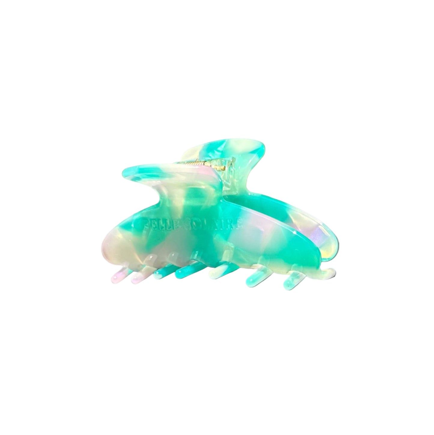 Romina Hair Claw Clip - Aqua Amethyst - 8 x 4 cm