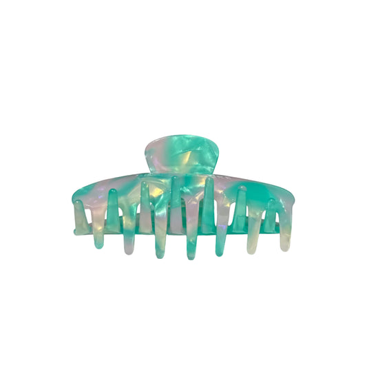 Romina Hair Claw Clip - Aqua Amethyst - 8 x 4 cm