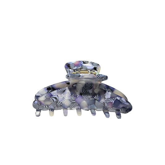 Romina Hair Claw Clip - Dark Indigo Bloom - 8 x 4 cm