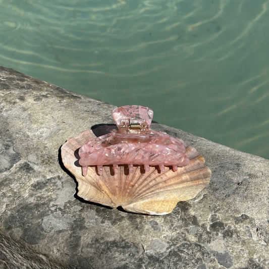 Romina Hair Claw Clip - Rose Gloss - 8 x 4 cm
