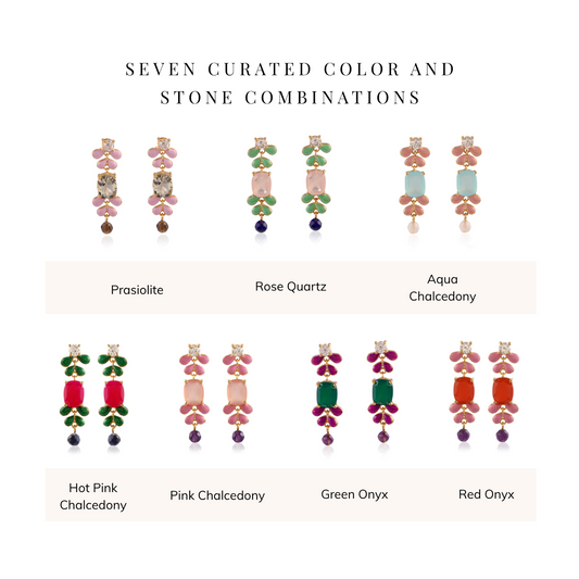 Seraphine Elongated Gemstone Earrings